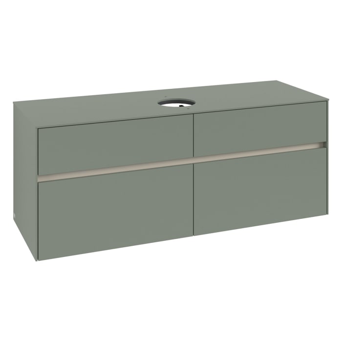 Villeroy & Boch Collaro Waschtischunterschrank 140 x 54,8 cm , mit LED-Beleuchtung, mit 4 Auszügen
