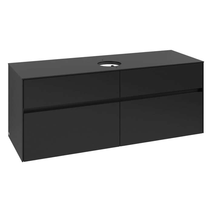 Villeroy & Boch Collaro Waschtischunterschrank 140 x 54,8 cm , mit LED-Beleuchtung, mit 4 Auszügen