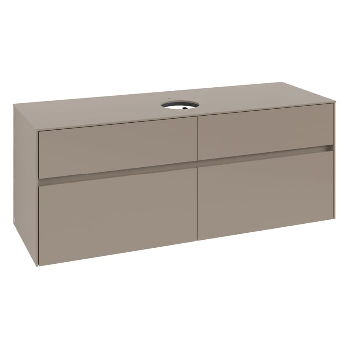 Villeroy & Boch Collaro Waschtischunterschrank 140 x 54,8 cm , mit LED-Beleuchtung, mit 4 Auszügen