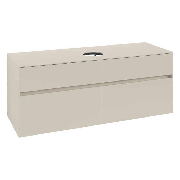 Villeroy & Boch Collaro Waschtischunterschrank 140 x 54,8 cm , mit LED-Beleuchtung, mit 4 Auszügen
