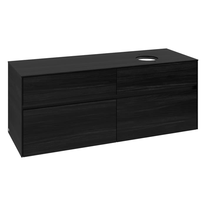 Villeroy & Boch Collaro Waschtischunterschrank 140 x 54,8 cm , mit LED-Beleuchtung, mit 4 Auszügen
