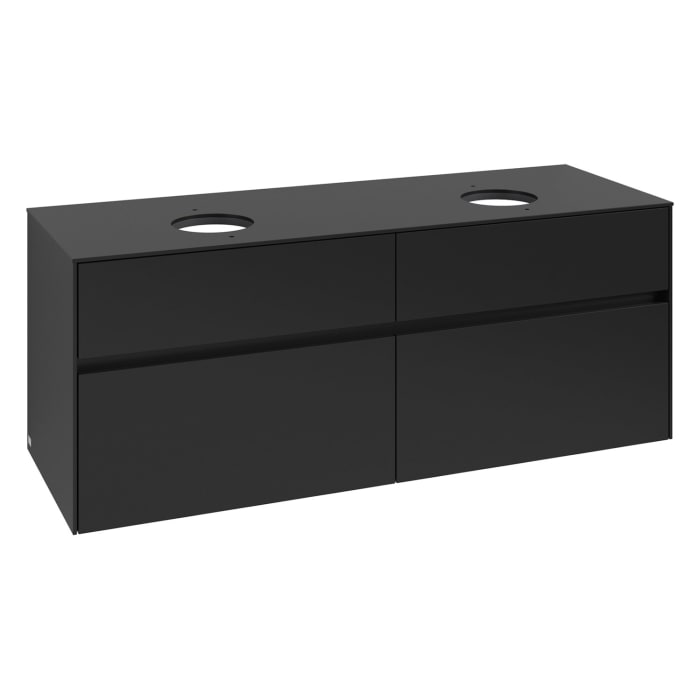 Villeroy & Boch Collaro Waschtischunterschrank 140 x 54,8 cm , mit LED-Beleuchtung, mit 4 Auszügen