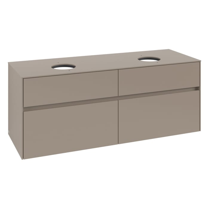 Villeroy & Boch Collaro Waschtischunterschrank 140 x 54,8 cm , mit LED-Beleuchtung, mit 4 Auszügen