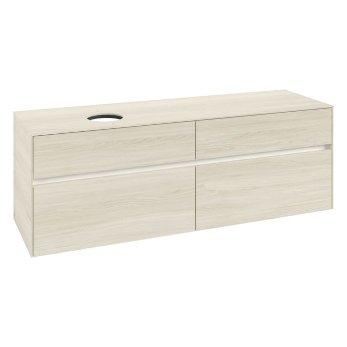 Villeroy & Boch Collaro Waschtischunterschrank 160 x 54,8 cm , mit LED-Beleuchtung, mit 4 Auszügen