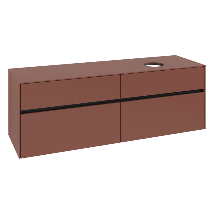 Villeroy & Boch Collaro Waschtischunterschrank 160 x 54,8 cm , mit LED-Beleuchtung, mit 4 Auszügen