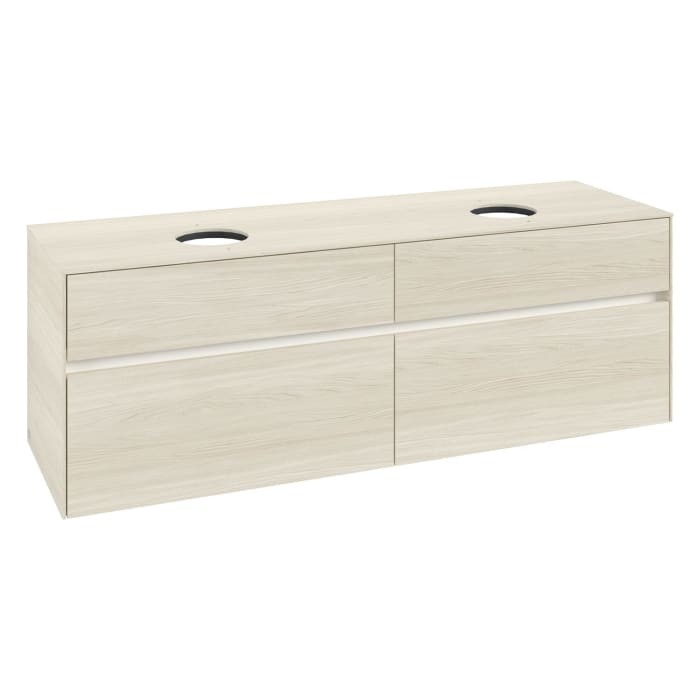 Villeroy & Boch Collaro Waschtischunterschrank 160 x 54,8 cm , mit LED-Beleuchtung, mit 4 Auszügen