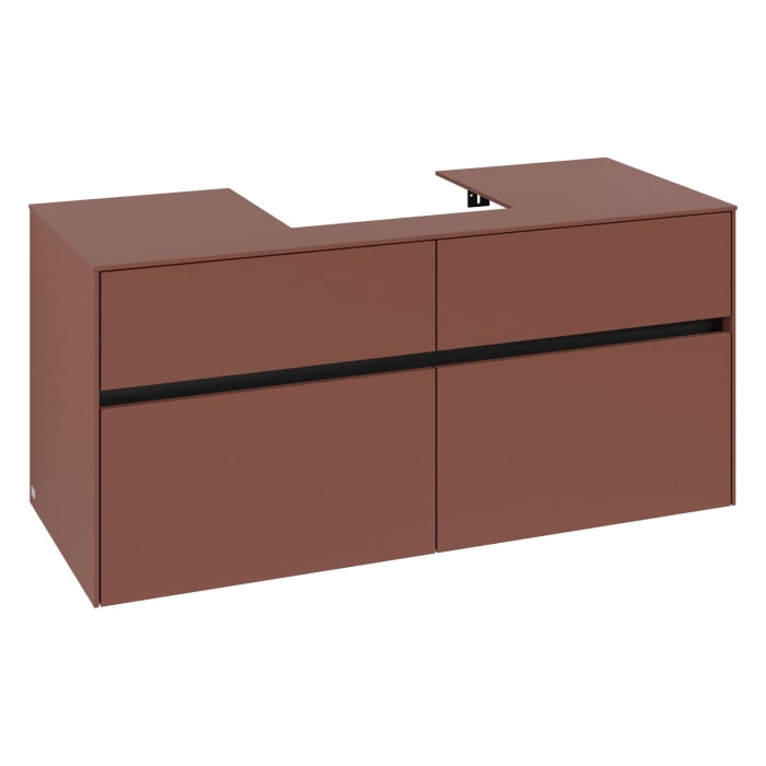 Villeroy & Boch Collaro Waschtischunterschrank 120 x 54,8 cm , mit LED-Beleuchtung, mit 4 Auszügen