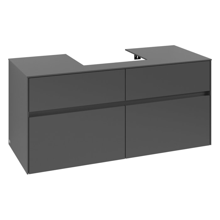 Villeroy & Boch Collaro Waschtischunterschrank 120 x 54,8 cm , mit LED-Beleuchtung, mit 4 Auszügen