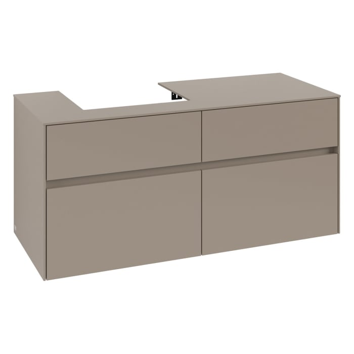 Villeroy & Boch Collaro Waschtischunterschrank 120 x 54,8 cm , mit LED-Beleuchtung, mit 4 Auszügen