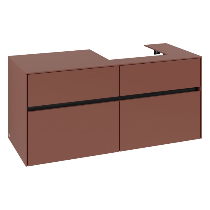 Villeroy & Boch Collaro Waschtischunterschrank 120 x 54,8 cm , mit LED-Beleuchtung, mit 4 Auszügen