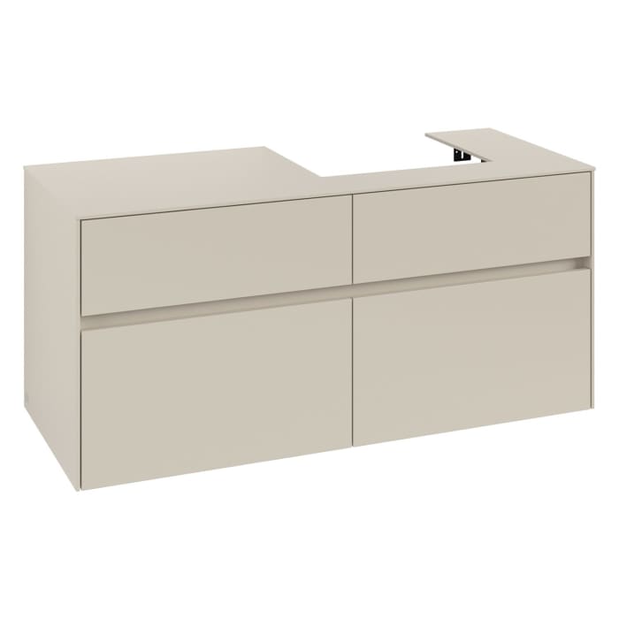 Villeroy & Boch Collaro Waschtischunterschrank 120 x 54,8 cm , mit LED-Beleuchtung, mit 4 Auszügen