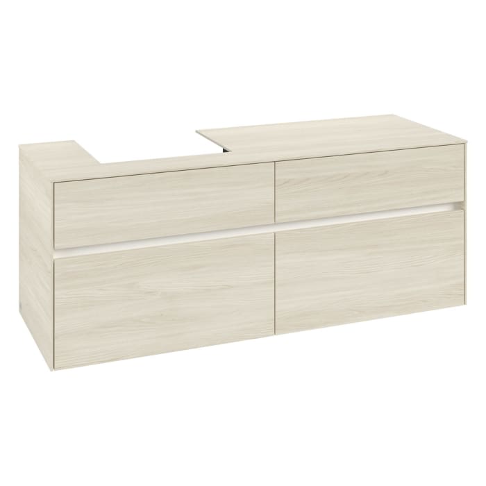 Villeroy & Boch Collaro Waschtischunterschrank 140 x 54,8 cm , mit LED-Beleuchtung, mit 4 Auszügen