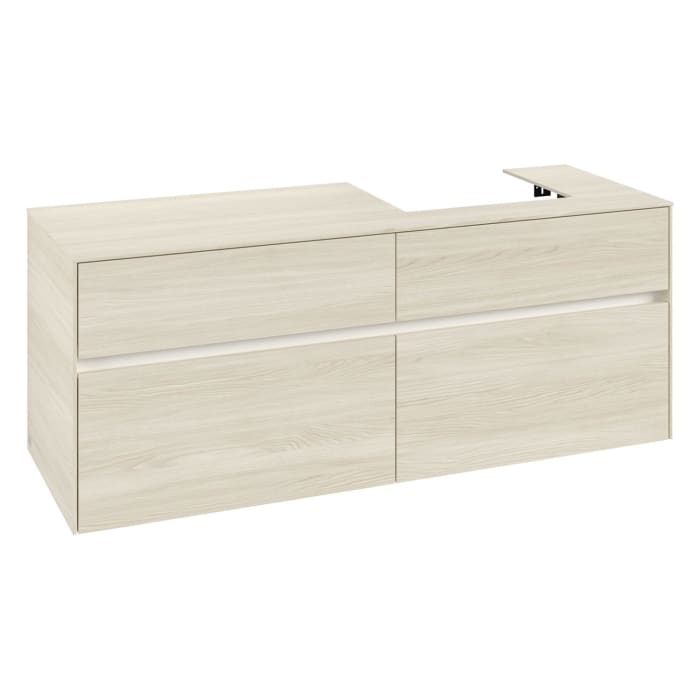 Villeroy & Boch Collaro Waschtischunterschrank 140 x 54,8 cm , mit LED-Beleuchtung, mit 4 Auszügen
