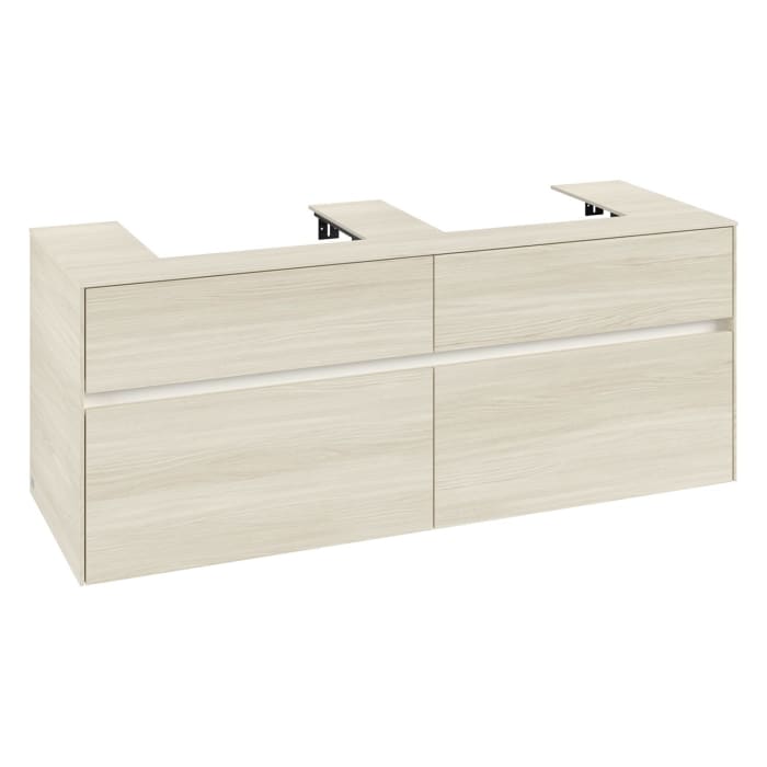 Villeroy & Boch Collaro Waschtischunterschrank 140 x 54,8 cm , mit LED-Beleuchtung, mit 4 Auszügen