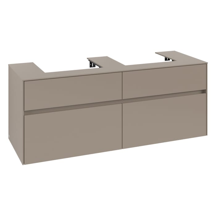 Villeroy & Boch Collaro Waschtischunterschrank 140 x 54,8 cm , mit LED-Beleuchtung, mit 4 Auszügen