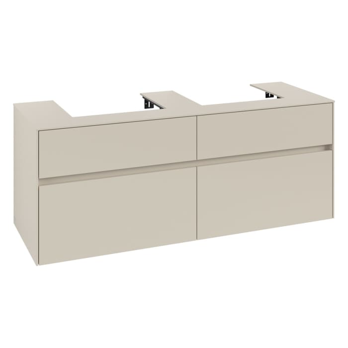 Villeroy & Boch Collaro Waschtischunterschrank 140 x 54,8 cm , mit LED-Beleuchtung, mit 4 Auszügen