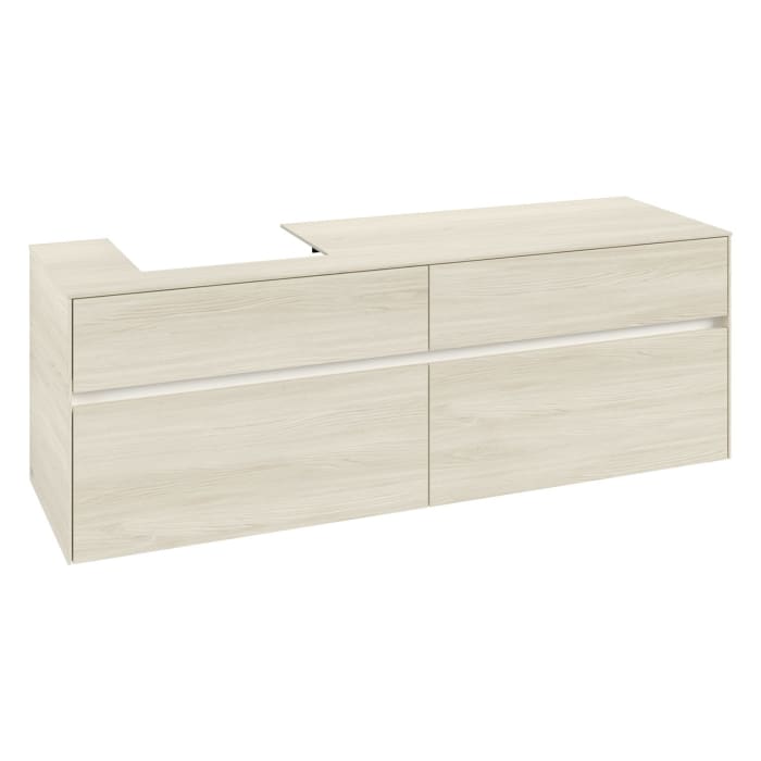 Villeroy & Boch Collaro Waschtischunterschrank 160 x 54,8 cm , mit LED-Beleuchtung, mit 4 Auszügen