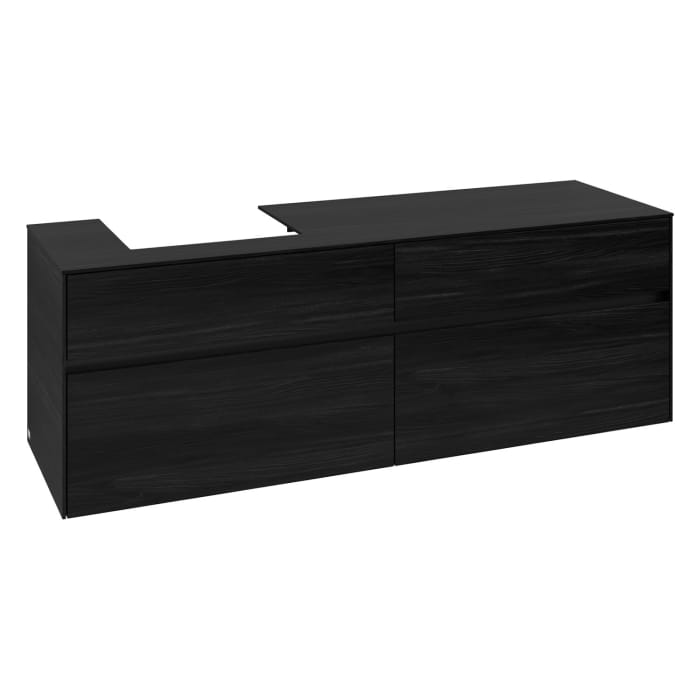 Villeroy & Boch Collaro Waschtischunterschrank 160 x 54,8 cm , mit LED-Beleuchtung, mit 4 Auszügen