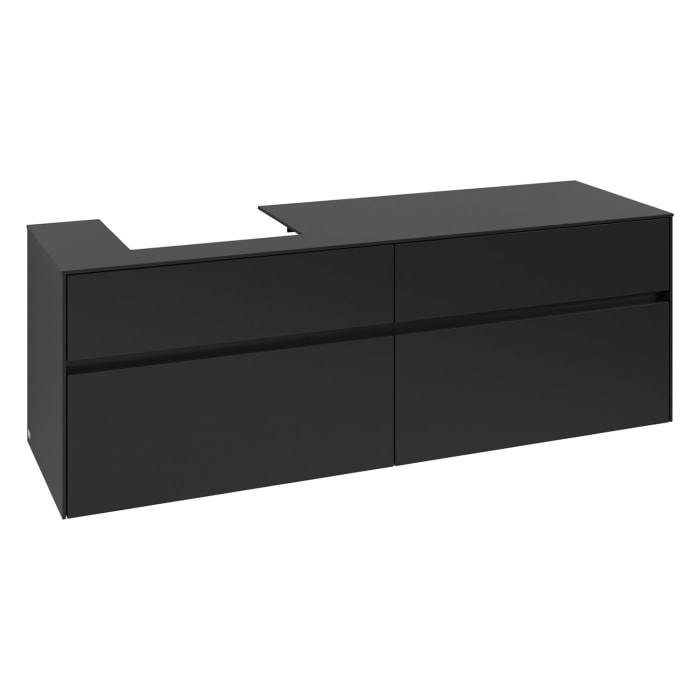 Villeroy & Boch Collaro Waschtischunterschrank 160 x 54,8 cm , mit LED-Beleuchtung, mit 4 Auszügen