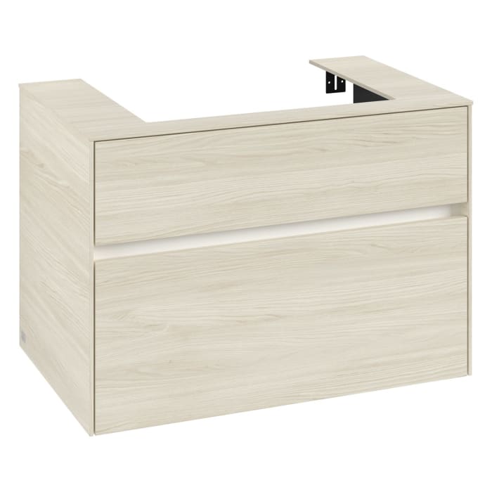Villeroy & Boch Collaro Waschtischunterschrank 80 x 54,8 cm , mit LED-Beleuchtung, mit 2 Auszügen