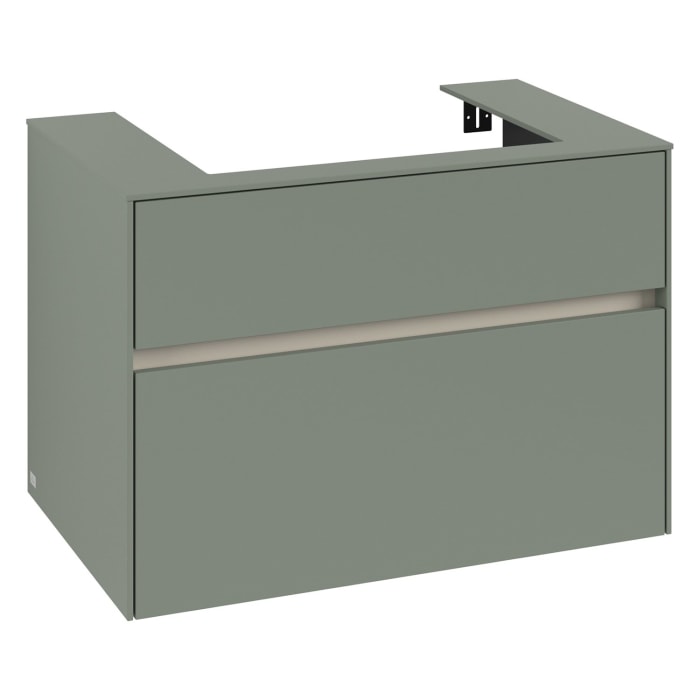 Villeroy & Boch Collaro Waschtischunterschrank 80 x 54,8 cm , mit LED-Beleuchtung, mit 2 Auszügen