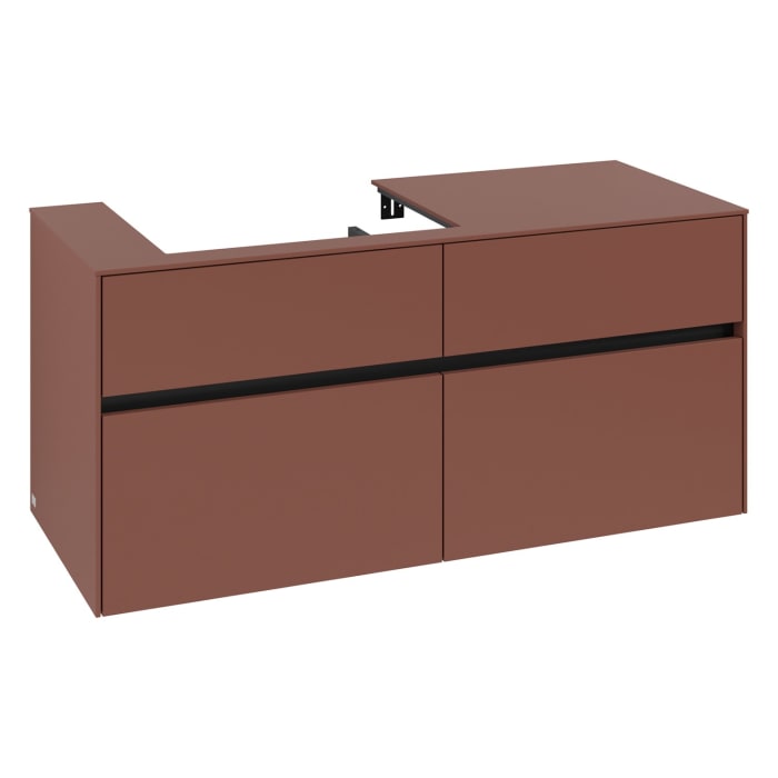 Villeroy & Boch Collaro Waschtischunterschrank 120 x 54,8 cm , mit LED-Beleuchtung, mit 4 Auszügen