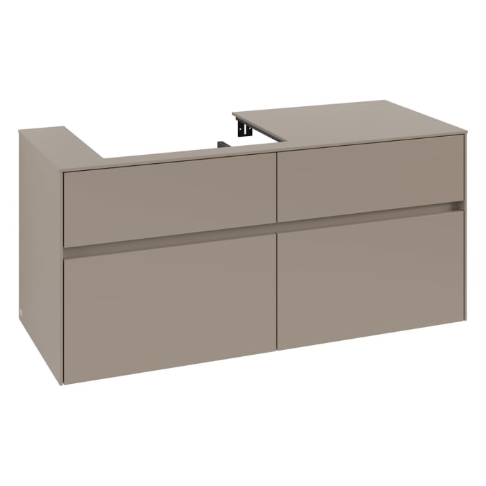 Villeroy & Boch Collaro Waschtischunterschrank 120 x 54,8 cm , mit LED-Beleuchtung, mit 4 Auszügen