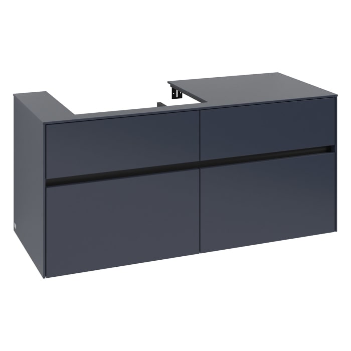 Villeroy & Boch Collaro Waschtischunterschrank 120 x 54,8 cm , mit LED-Beleuchtung, mit 4 Auszügen