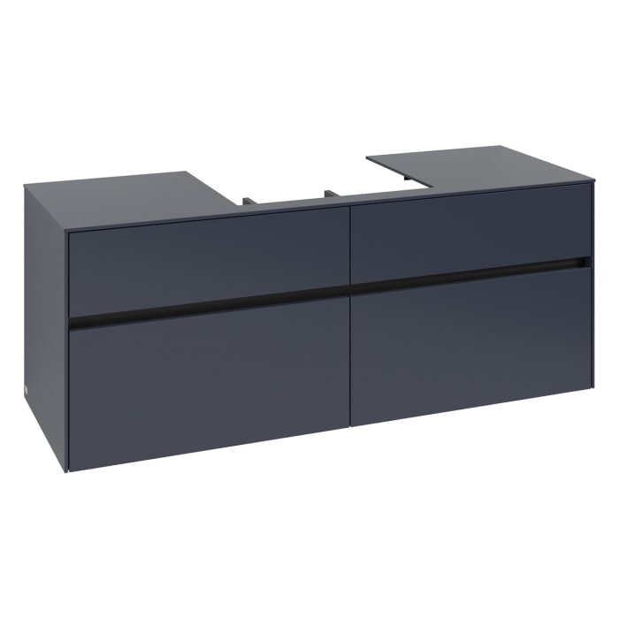 Villeroy & Boch Collaro Waschtischunterschrank 140 x 54,8 cm , mit LED-Beleuchtung, mit 4 Auszügen