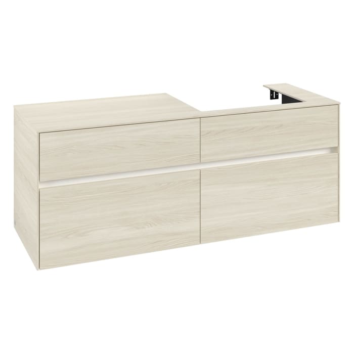 Villeroy & Boch Collaro Waschtischunterschrank 140 x 54,8 cm , mit LED-Beleuchtung, mit 4 Auszügen