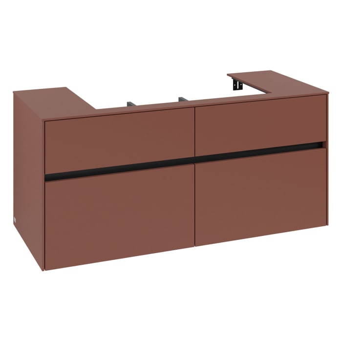 Villeroy & Boch Collaro Waschtischunterschrank 120 x 54,8 cm , mit LED-Beleuchtung, mit 4 Auszügen