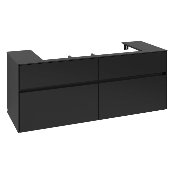 Villeroy & Boch Collaro Waschtischunterschrank 140 x 54,8 cm , mit LED-Beleuchtung, mit 4 Auszügen
