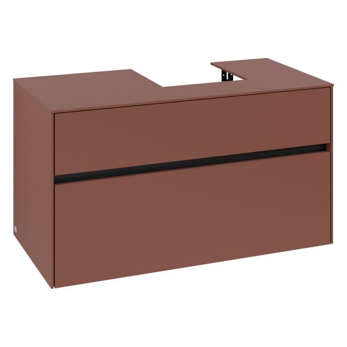 Villeroy & Boch Collaro Waschtischunterschrank 100 x 54,8 cm , mit LED-Beleuchtung, mit 2 Auszügen