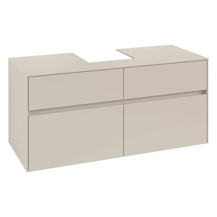 Villeroy & Boch Collaro Waschtischunterschrank 120 x 54,8 cm , mit LED-Beleuchtung, mit 4 Auszügen