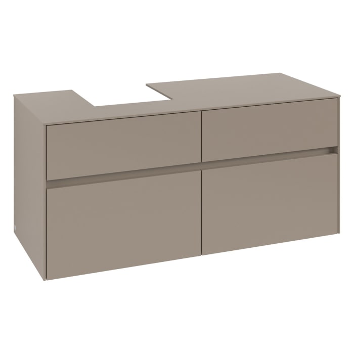 Villeroy & Boch Collaro Waschtischunterschrank 120 x 54,8 cm , mit LED-Beleuchtung, mit 4 Auszügen