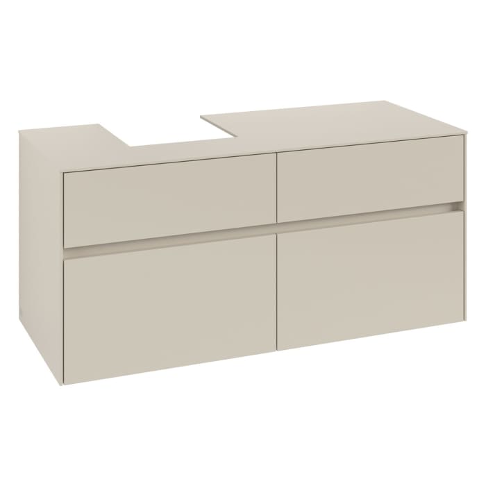 Villeroy & Boch Collaro Waschtischunterschrank 120 x 54,8 cm , mit LED-Beleuchtung, mit 4 Auszügen