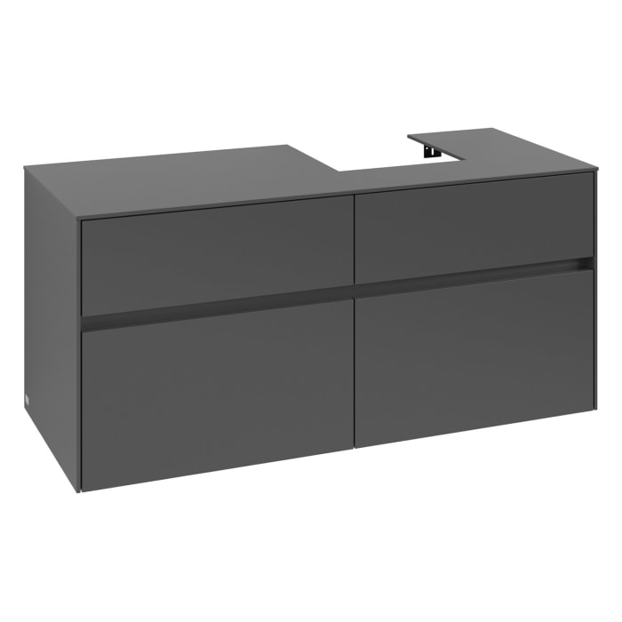 Villeroy & Boch Collaro Waschtischunterschrank 120 x 54,8 cm , mit LED-Beleuchtung, mit 4 Auszügen
