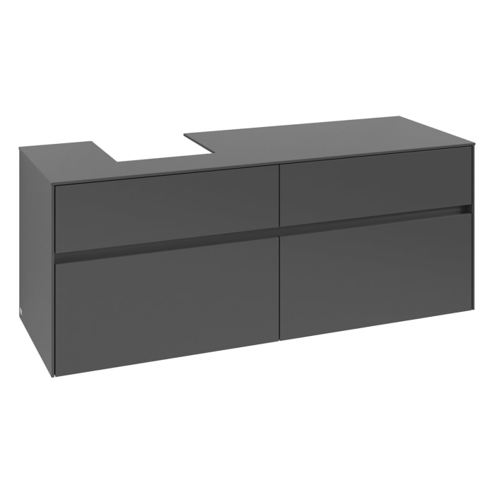 Villeroy & Boch Collaro Waschtischunterschrank 140 x 54,8 cm , mit LED-Beleuchtung, mit 4 Auszügen