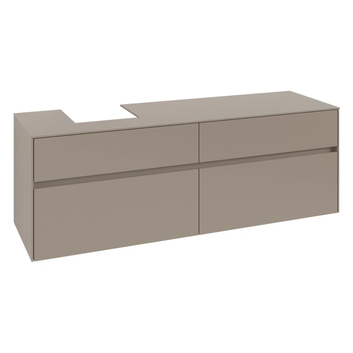 Villeroy & Boch Collaro Waschtischunterschrank 160 x 54,8 cm , mit LED-Beleuchtung, mit 4 Auszügen