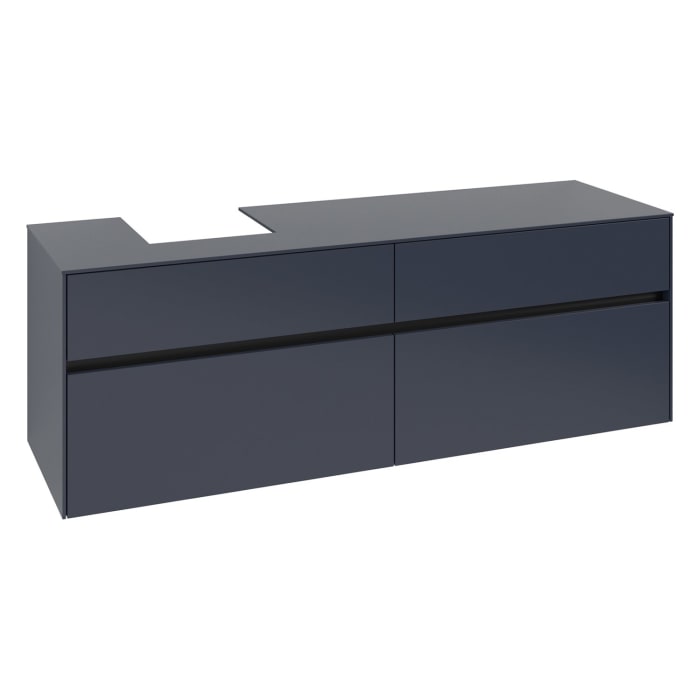 Villeroy & Boch Collaro Waschtischunterschrank 160 x 54,8 cm , mit LED-Beleuchtung, mit 4 Auszügen