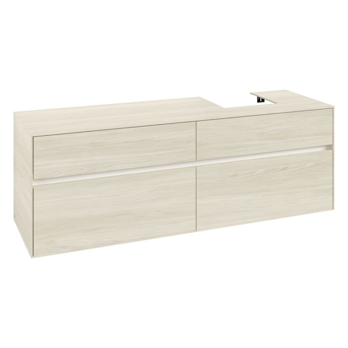 Villeroy & Boch Collaro Waschtischunterschrank 160 x 54,8 cm , mit LED-Beleuchtung, mit 4 Auszügen