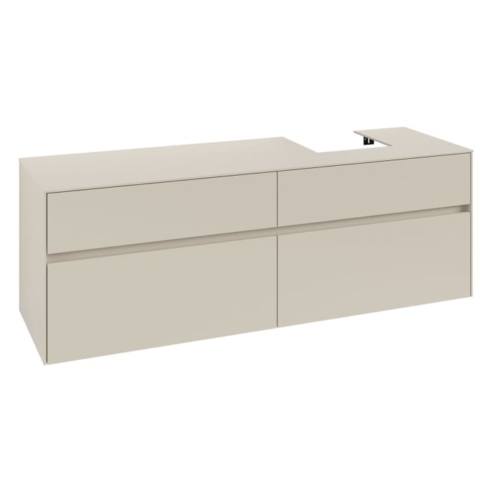 Villeroy & Boch Collaro Waschtischunterschrank 160 x 54,8 cm , mit LED-Beleuchtung, mit 4 Auszügen
