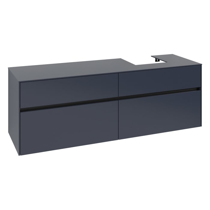 Villeroy & Boch Collaro Waschtischunterschrank 160 x 54,8 cm , mit LED-Beleuchtung, mit 4 Auszügen