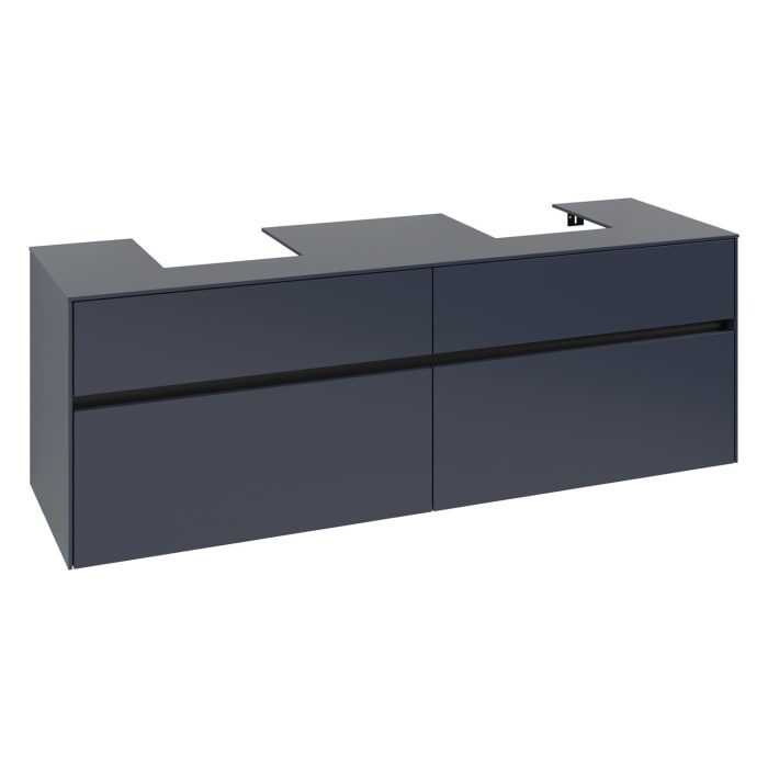 Villeroy & Boch Collaro Waschtischunterschrank 160 x 54,8 cm , mit LED-Beleuchtung, mit 4 Auszügen