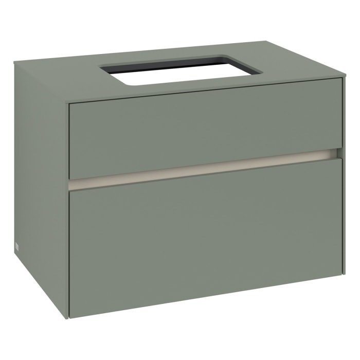 Villeroy & Boch Collaro Waschtischunterschrank 80 x 54,8 cm , mit LED-Beleuchtung, mit 2 Auszügen