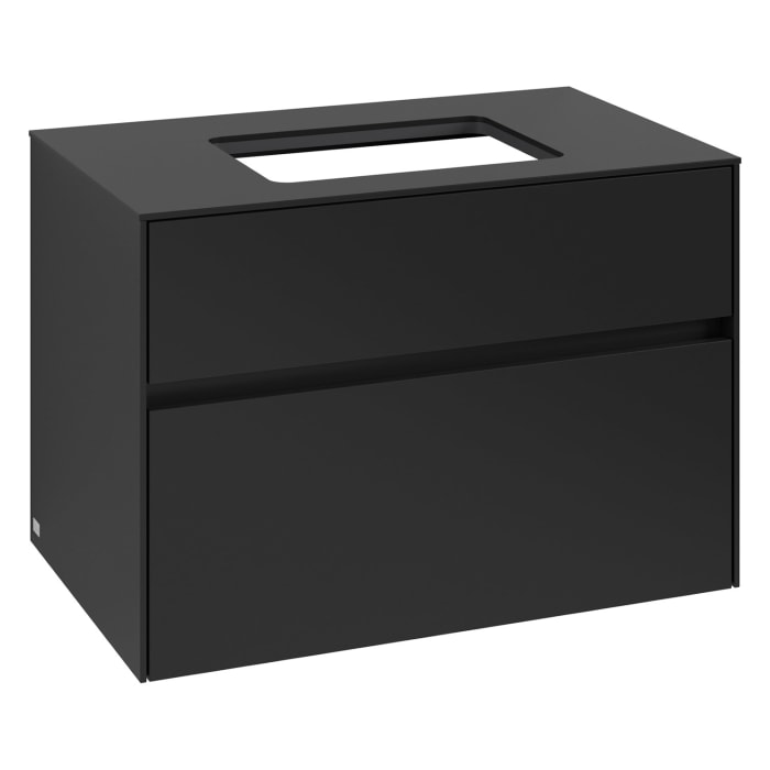 Villeroy & Boch Collaro Waschtischunterschrank 80 x 54,8 cm , mit LED-Beleuchtung, mit 2 Auszügen