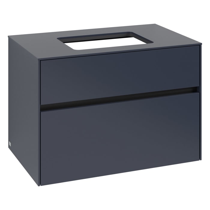 Villeroy & Boch Collaro Waschtischunterschrank 80 x 54,8 cm , mit LED-Beleuchtung, mit 2 Auszügen