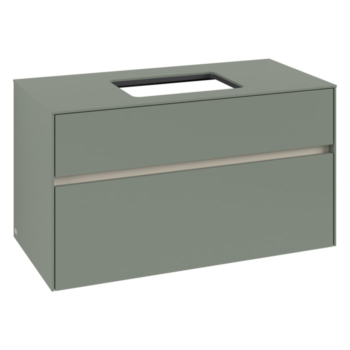 Villeroy & Boch Collaro Waschtischunterschrank 100 x 54,8 cm , mit LED-Beleuchtung, mit 2 Auszügen