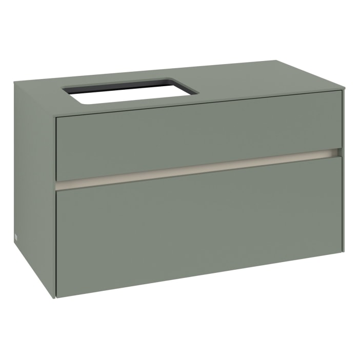 Villeroy & Boch Collaro Waschtischunterschrank 100 x 54,8 cm , mit LED-Beleuchtung, mit 2 Auszügen