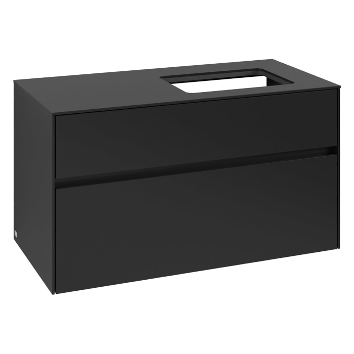 Villeroy & Boch Collaro Waschtischunterschrank 100 x 54,8 cm , mit LED-Beleuchtung, mit 2 Auszügen